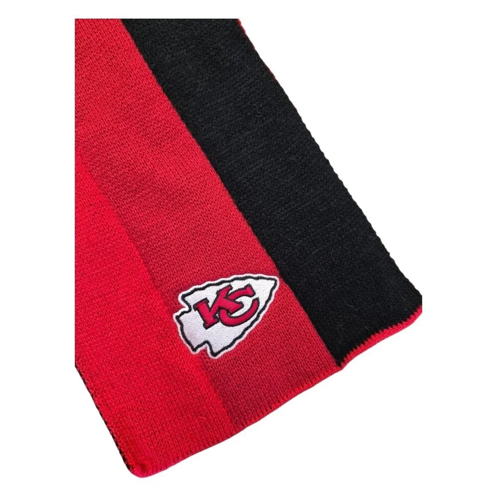NFL Ultra Game Kansas City Chiefs Red and Black Knit Scarf